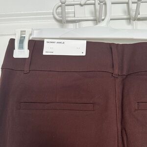 LOFT Skinny Ankle Pants - Rich Brown